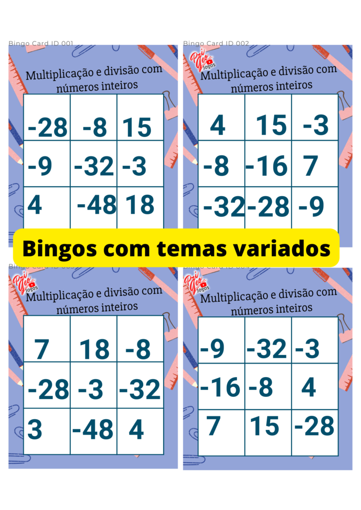 Uno das Operações com Números Inteiros - Matemática